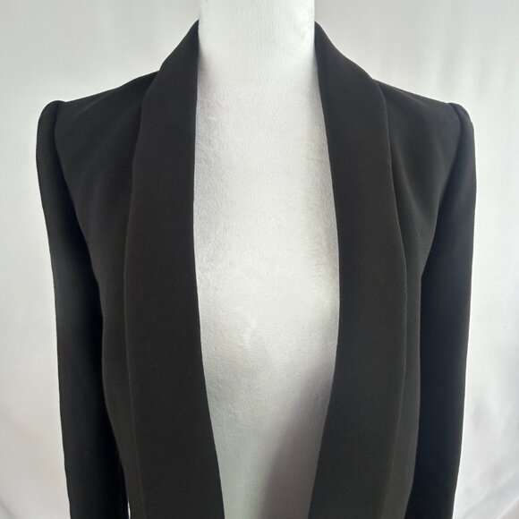 BCBGMAXAZRIA Minimalist Black Open-Front Blazer – Women's Small S - Picture 3 of 12